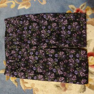 hot topic pants jeans purple roses flower blackheart 5 skinny y2k